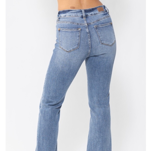 JUDY BLUE HIGH WAIST DOUBLE BUTTON BOOTCUT - Picture 6 of 7